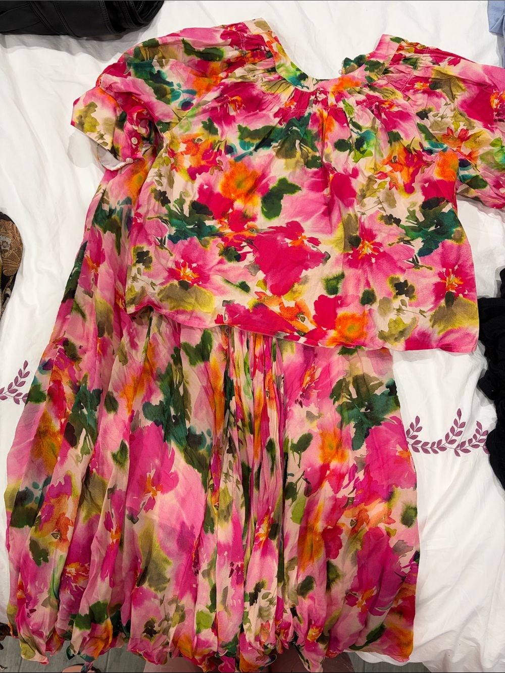 Women’s Floral Pink Green Summer Set